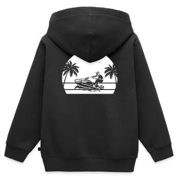 Jetski jet ski Jetski Lover Jetskiing Jetski Racin - Kinder Premium Organic Zip Hoodie - Schwarz - Hinten - AI Model Kid Male (0cm)