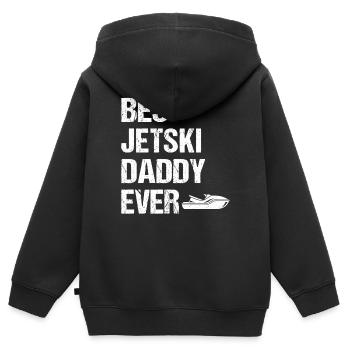 Best jetski Daddy Ever - Jetski Racing Jetski Dadd - Kinder Premium Organic Zip Hoodie - Schwarz - Hinten - AI Model Kid Male (0cm)