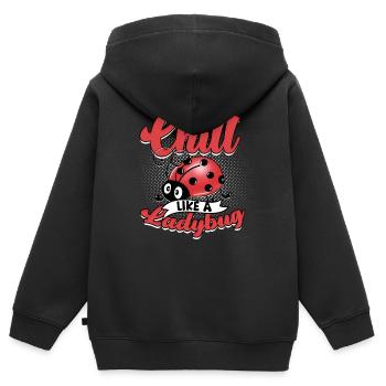Marienkäfer Entomologie Entomologe - Kinder Premium Organic Zip Hoodie - Schwarz - Hinten - AI Model Kid Male (0cm)
