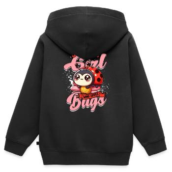 Marienkäfer Entomologie Entomologe - Kinder Premium Organic Zip Hoodie - Schwarz - Hinten - AI Model Kid Male (0cm)