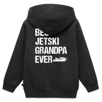 Best jetski Grandpa Ever - Jetski Racing Jetski Gr - Kinder Premium Organic Zip Hoodie - Schwarz - Hinten - AI Model Kid Male (0cm)