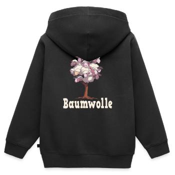 Baumwolle Schafe für einen Schafliebhaber - Kinder Premium Organic Zip Hoodie - Schwarz - Hinten - AI Model Kid Male (0cm)