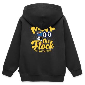 Vogelbeobachtung Ornithologe - Kinder Premium Organic Zip Hoodie - Schwarz - Hinten - AI Model Kid Male (0cm)