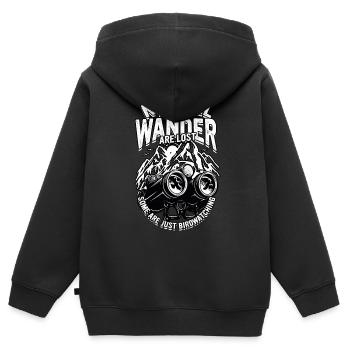 Vogelbeobachtung Ornithologe - Kinder Premium Organic Zip Hoodie - Schwarz - Hinten - AI Model Kid Male (0cm)