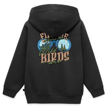 Vogelbeobachtung Ornithologe - Kinder Premium Organic Zip Hoodie - Schwarz - Hinten - AI Model Kid Male (0cm)