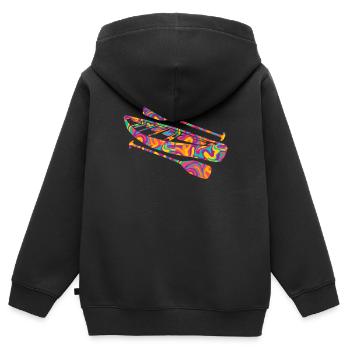 Canoe - Kids Premium Organic Zip-up Hoodie - black - Back - AI Model Kid Male (0cm)