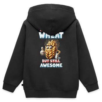 Allergie au blé Allerigic au blé - Sweat Premium à capuche zippé enfant bio - noir - Dos - AI Model Kid Male (0cm)