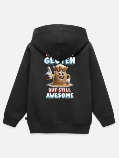 Glutenallergie Glutenunverträglichkeit - Kinder Premium Organic Zip Hoodie - Schwarz