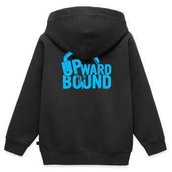 Paragliding Paraglider Glider Upward Bound - Kids Premium Organic Zip-up Hoodie - black - Back - AI Model Kid Male (0cm)