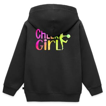 Cheer Girl Cheerleading Cheerleader Cheer Squad - Kinder Premium Organic Zip Hoodie - Schwarz - Hinten - AI Model Kid Male (0cm)