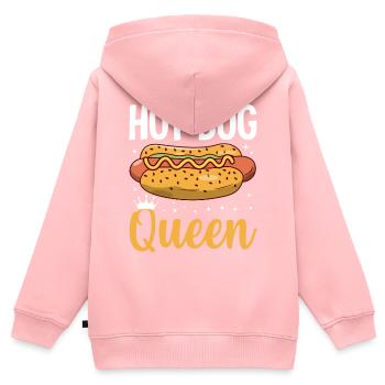 Wurstbrötchen Gegrillter Hot Dog - Kinder Premium Organic Zip Hoodie - Rosa - Hinten - AI Model Kid Female (0cm)