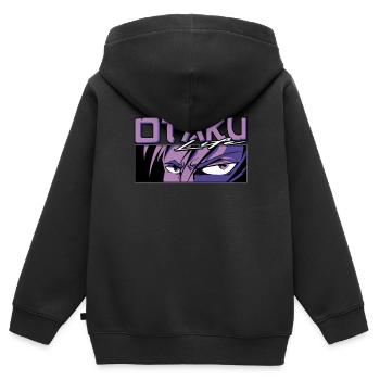 Anime Otaku Life - Kinder Premium Organic Zip Hoodie - Schwarz - Hinten - AI Model Kid Male (0cm)