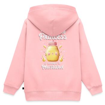 Mustard allergy - Kids Premium Organic Zip-up Hoodie - rose - Back - AI Model Kid Female (0cm)