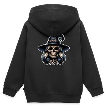 Dans un monde rempli de princesses, soyez une sorcière - Sweat Premium à capuche zippé enfant bio - noir - Dos - AI Model Kid Male (0cm)