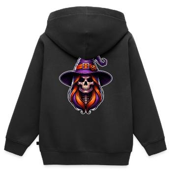 Dans un monde rempli de princesses, soyez une sorcière - Sweat Premium à capuche zippé enfant bio - noir - Dos - AI Model Kid Male (0cm)