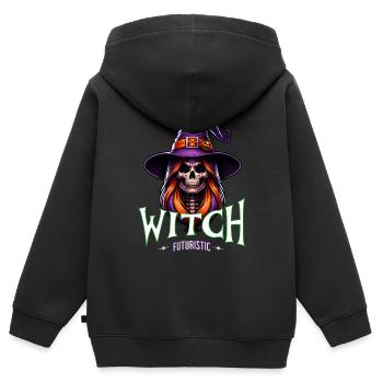 Dans un monde rempli de princesses, soyez une sorcière - Sweat Premium à capuche zippé enfant bio - noir - Dos - AI Model Kid Male (0cm)