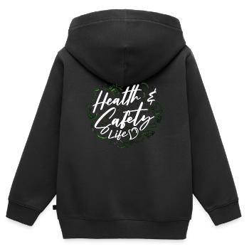 Health Educator Health & Safety Life Counselor - Kinder Premium Organic Zip Hoodie - Schwarz - Hinten - AI Model Kid Male (0cm)