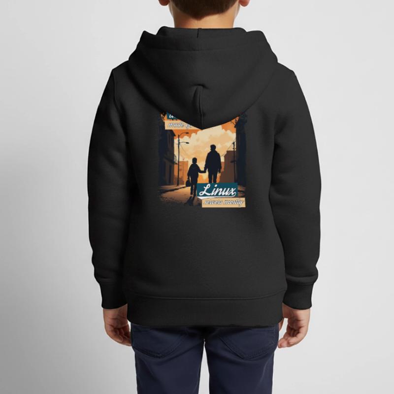 Cloud Wolken Linux Server Admin Nerd Witz Kinder Premium Organic Zip Hoodie