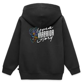 Poisson Betta Betta Aqua Warrior Gloire - Sweat Premium à capuche zippé enfant bio - noir - Dos - AI Model Kid Male (0cm)