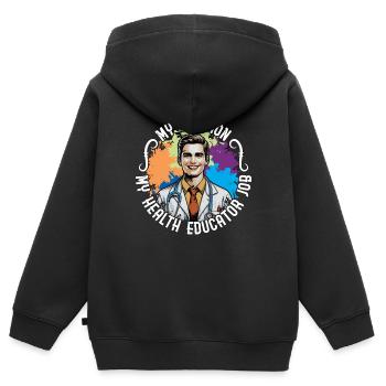Health Educator My Passion My Health Counselor - Kinder Premium Organic Zip Hoodie - Schwarz - Hinten - AI Model Kid Male (0cm)