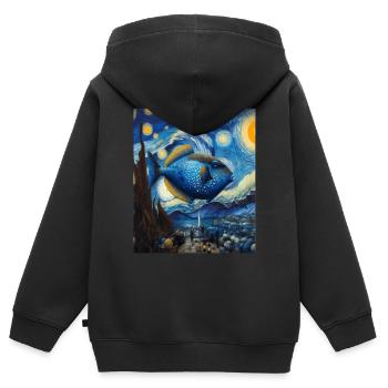 Humuhumunukunukuapuaa Riff-Drückerfisch Sternennac - Kinder Premium Organic Zip Hoodie - Schwarz - Hinten - AI Model Kid Male (0cm)