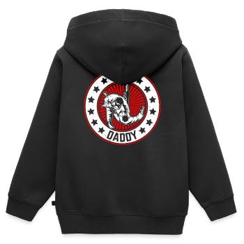 Judo Daddy Judo Fighter Judo Arts Martiaux Judoka D - Sweat Premium à capuche zippé enfant bio - noir - Dos - AI Model Kid Male (0cm)