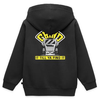 Lkw-Fahrer Lieferung LKW - Kinder Premium Organic Zip Hoodie - Schwarz - Hinten - AI Model Kid Male (0cm)