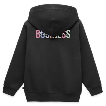 Enseignement des enseignants de commerce - Sweat Premium à capuche zippé enfant bio - noir - Dos - AI Model Kid Male (0cm)
