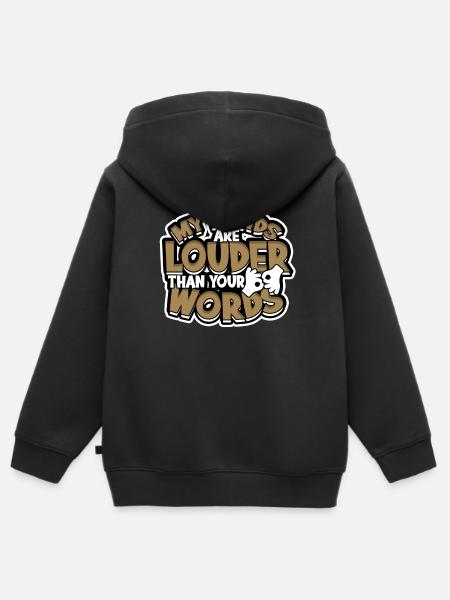 ASL Dolmetscher Gebärdensprache - Kinder Premium Organic Zip Hoodie - Schwarz