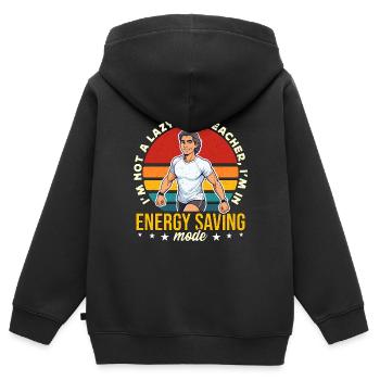 Instructeur d’éducation physique Je ne suis pas un professeur d’éducation physique paresseux Entraîneur d’éducation physique - Sweat Premium à capuche zippé enfant bio - noir - Dos - AI Model Kid Male (0cm)