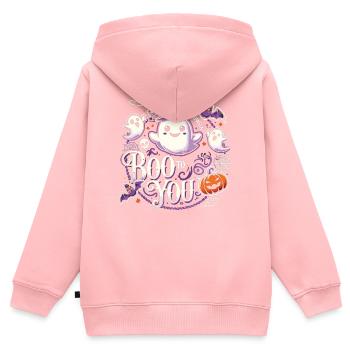 Cheerful spirit with saying "Boo to You" - Kids Premium Organic Zip-up Hoodie - rose - Back - AI Model Kid Female (0cm)