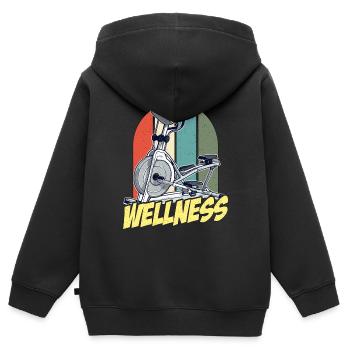 Health Coach Wellness Retro Workout Health Coaches - Kinder Premium Organic Zip Hoodie - Schwarz - Hinten - AI Model Kid Male (0cm)