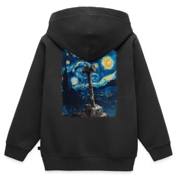 Bladesmith Bladesmith Cutler Ster - Sweat Premium à capuche zippé enfant bio - noir - Dos - AI Model Kid Male (0cm)