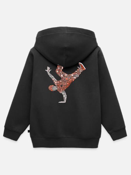Breakdance, Breakdancer, Breakdancing, Hip Hop - Sweat Premium à capuche zippé enfant bio - noir