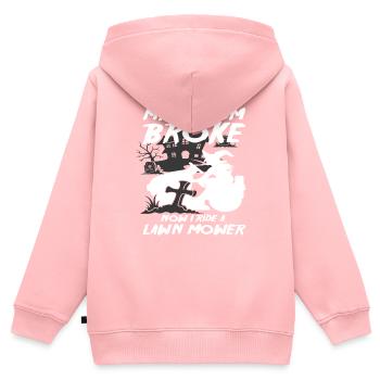 Landscaper Broom Witch - Kids Premium Organic Zip-up Hoodie - rose - Back - AI Model Kid Female (0cm)