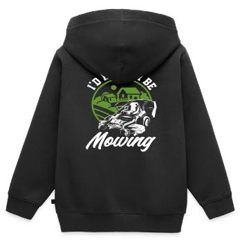 Landschaftsgärtner Gartenbau Rasenmähen - Kinder Premium Organic Zip Hoodie - Schwarz - Hinten - AI Model Kid Male (0cm)