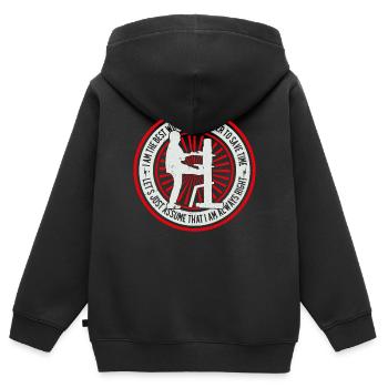 Wing Chun drôle - Je suis le meilleur combattant de Wing Chun - Sweat Premium à capuche zippé enfant bio - noir - Dos - AI Model Kid Male (0cm)