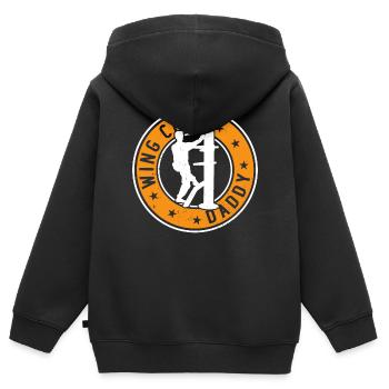 Wing Chun Daddy Combattant de Wing Chun - Sweat Premium à capuche zippé enfant bio - noir - Dos - AI Model Kid Male (0cm)