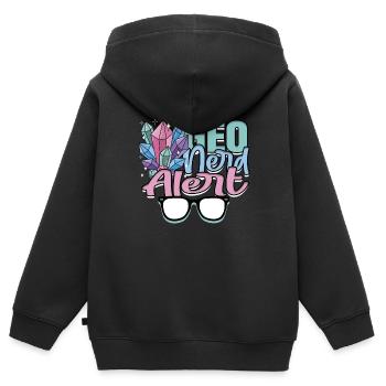 Geologie Geologe Geo Nerd Alert - Kinder Premium Organic Zip Hoodie - Schwarz - Hinten - AI Model Kid Male (0cm)