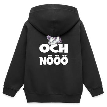 Och Nö Einhorn Keine Lust Faul Lustlos - Kinder Premium Organic Zip Hoodie - Schwarz - Hinten - AI Model Kid Male (0cm)