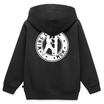 Wing Chun Maman Wing Chun Mama - Sweat Premium à capuche zippé enfant bio - noir - Dos - AI Model Kid Male (0cm)