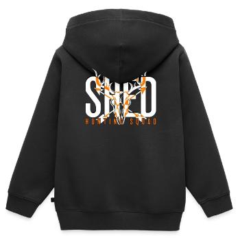 Geweih Geweihjagd Abwurfstangen Shed Hunting Squad - Kinder Premium Organic Zip Hoodie - Schwarz - Hinten - AI Model Kid Male (0cm)