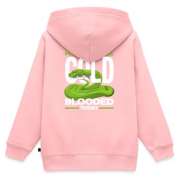 Schlange Kalt Blut - Kinder Premium Organic Zip Hoodie - Rosa - Hinten - AI Model Kid Female (0cm)