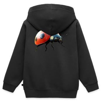Marienkäfer Ladybug Insekten Bunt Süße Marienkäfer - Kinder Premium Organic Zip Hoodie - Schwarz - Hinten - AI Model Kid Male (0cm)