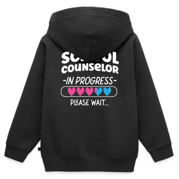 Conseiller scolaire Conseiller scolaire - Sweat Premium à capuche zippé enfant bio - noir - Dos - AI Model Kid Male (0cm)