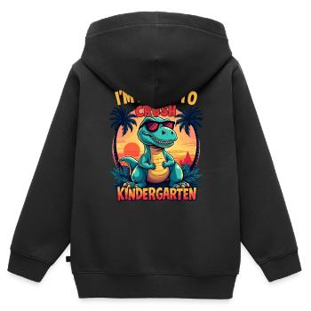 Kindergarten School Enrollment Start Kindergarten Child - Kids Premium Organic Zip-up Hoodie - black - Back - AI Model Kid Male (0cm)