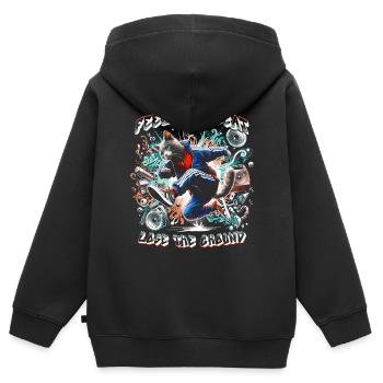 Breakdance B-boy Ressentez le rythme - Sweat Premium à capuche zippé enfant bio - noir - Dos - AI Model Kid Male (0cm)