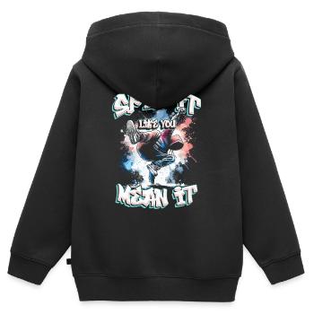 Breakdancing Breakdance B-boy Stunt Street Dancer - Kinder Premium Organic Zip Hoodie - Schwarz - Hinten - AI Model Kid Male (0cm)