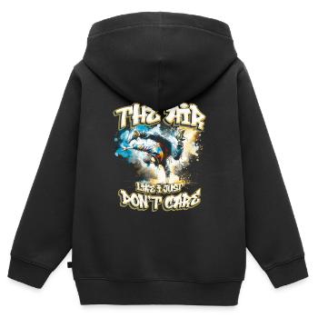 Breakdance B-boy Cascadeur Danseur de rue - Sweat Premium à capuche zippé enfant bio - noir - Dos - AI Model Kid Male (0cm)