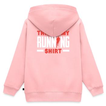 Dies Ist Mein Laufshirt - Kinder Premium Organic Zip Hoodie - Rosa - Hinten - AI Model Kid Female (0cm)